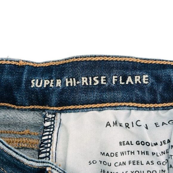 American Eagle super hi-rise flare, size 4 regular dark wash - Picture 10 of 10